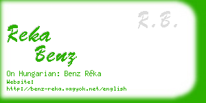 reka benz business card